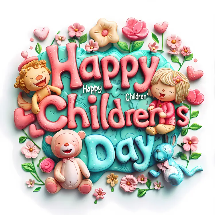Happy Children's Day with Cute Toys
