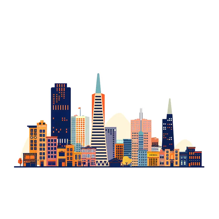 Colorful Cityscape Illustration