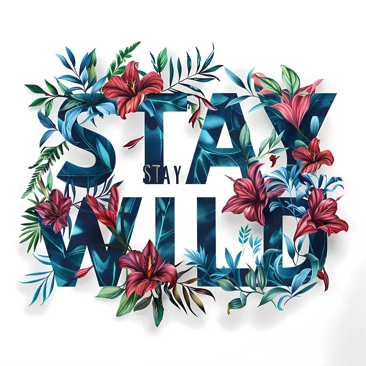 Stay Wild Nature-Inspired Text Art