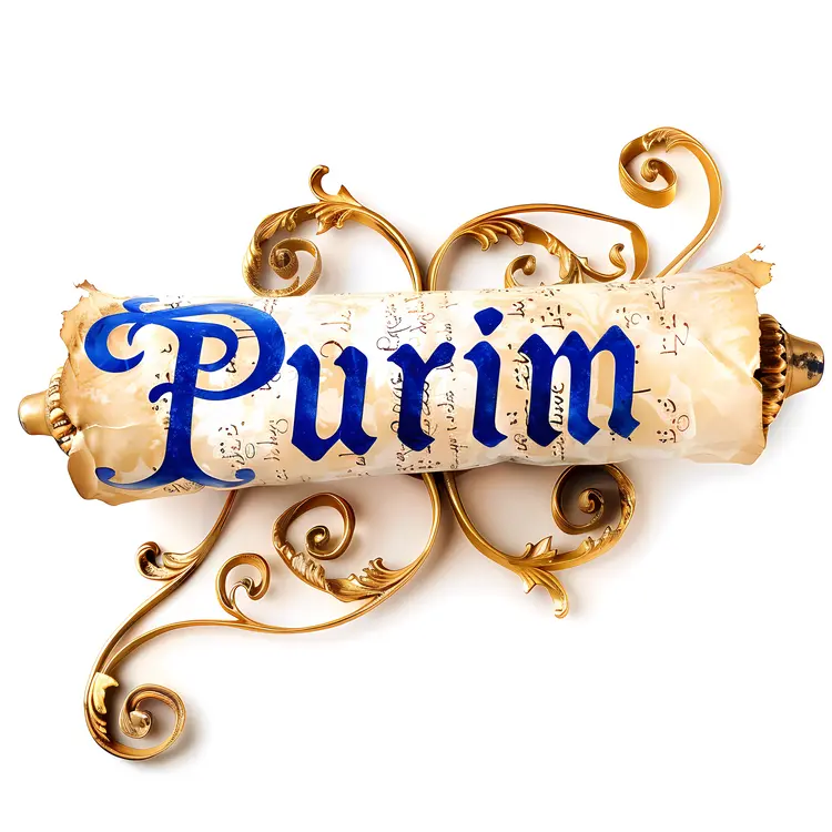 Elegant Scroll for Purim