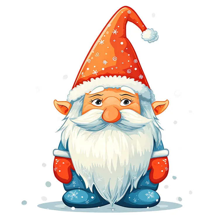 Snowy Gnome with Red Hat