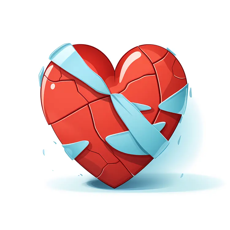 Broken Heart with Tape