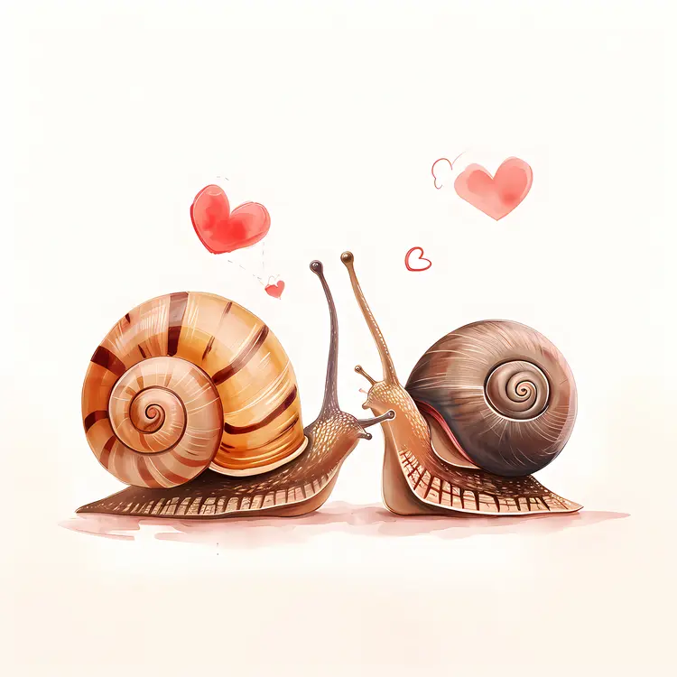 Two Snails in Love