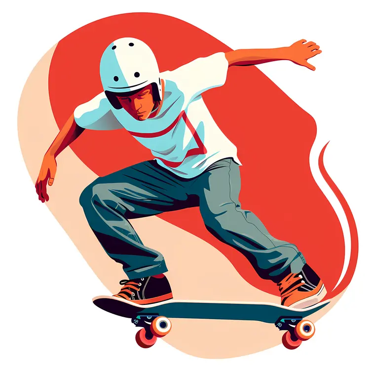 Skateboarder in Motion