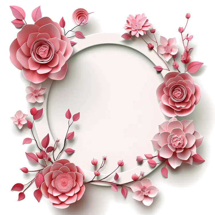Pink Floral Frame