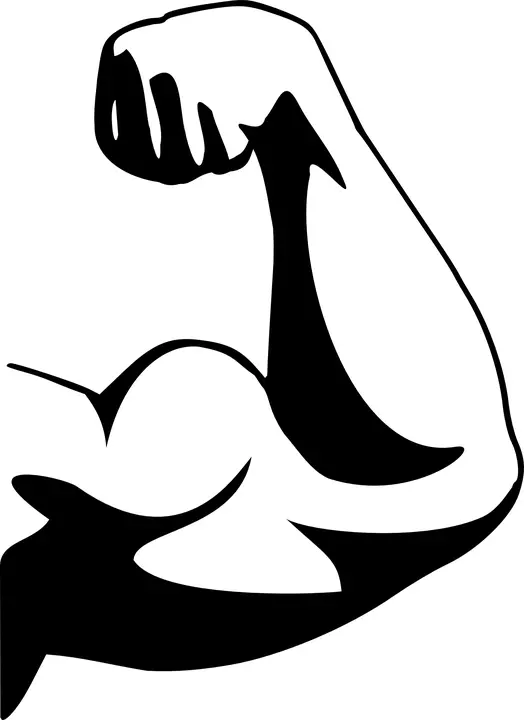 Black Flexed Arm Silhouette