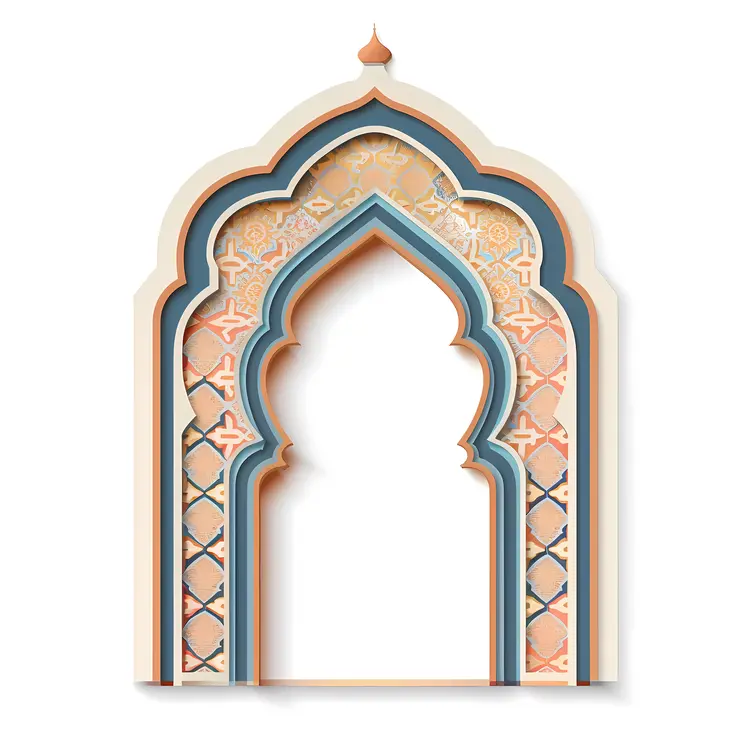 Ornate Decorative Arch with Patterns