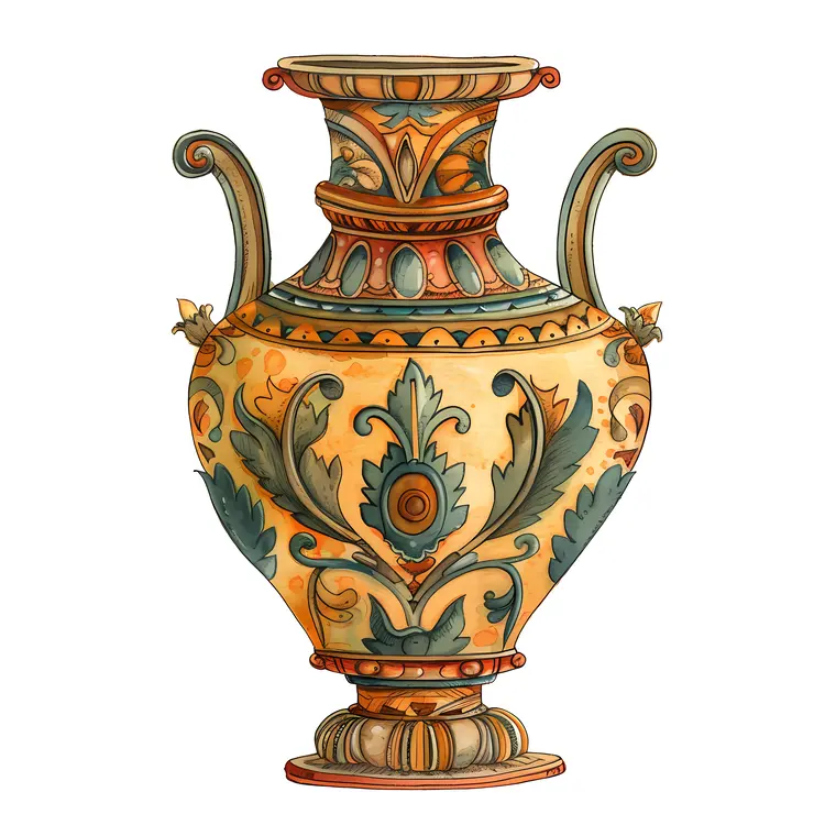 Classic Floral Ceramic Vase
