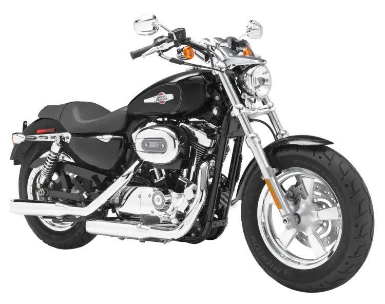 Black Motorcycle with Chrome Details