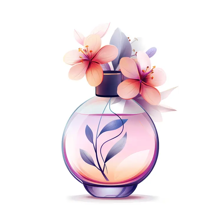 Elegant Floral Perfume Bottle