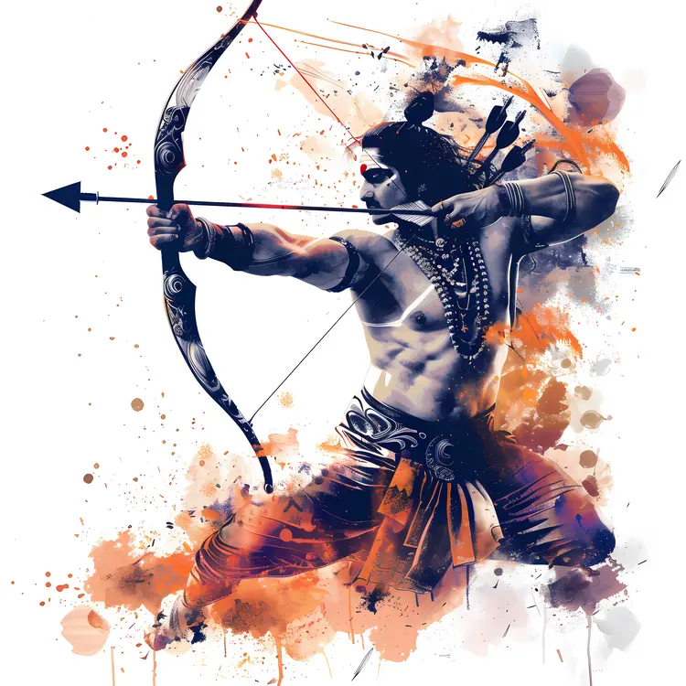 Dynamic Archer in Artistic Style