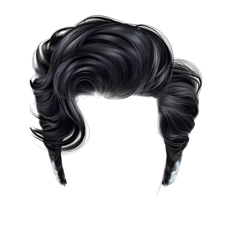 Stylish Black Wavy Hair