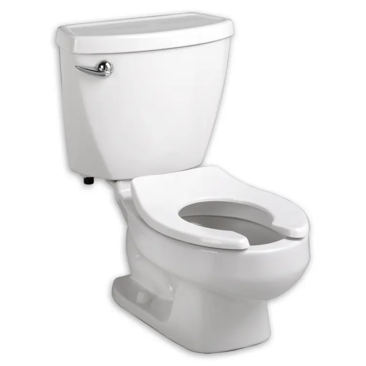 White Toilet with Open Lid
