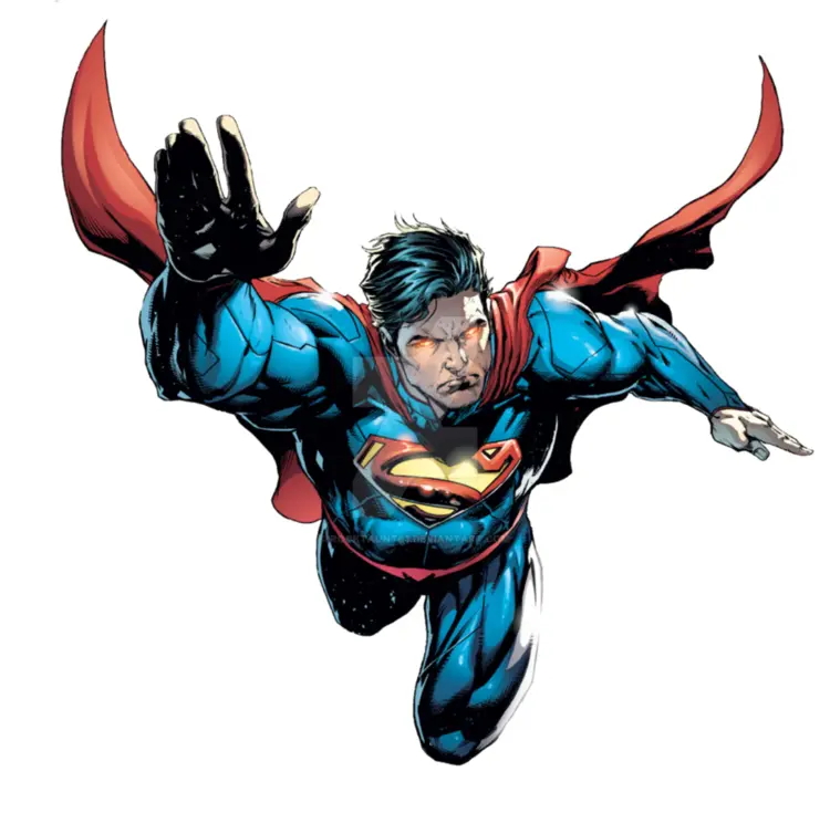Superman Flying in Blue Suit