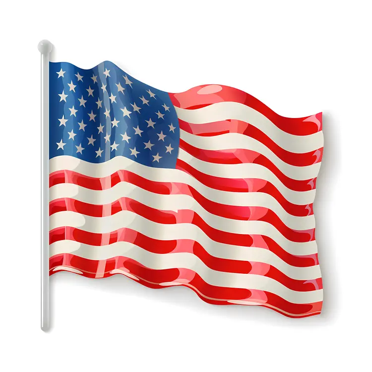 Waving American Flag