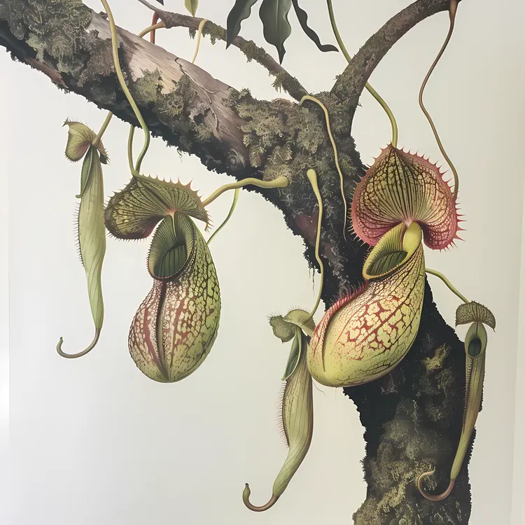 Pitcher Plants Hanging from Tree