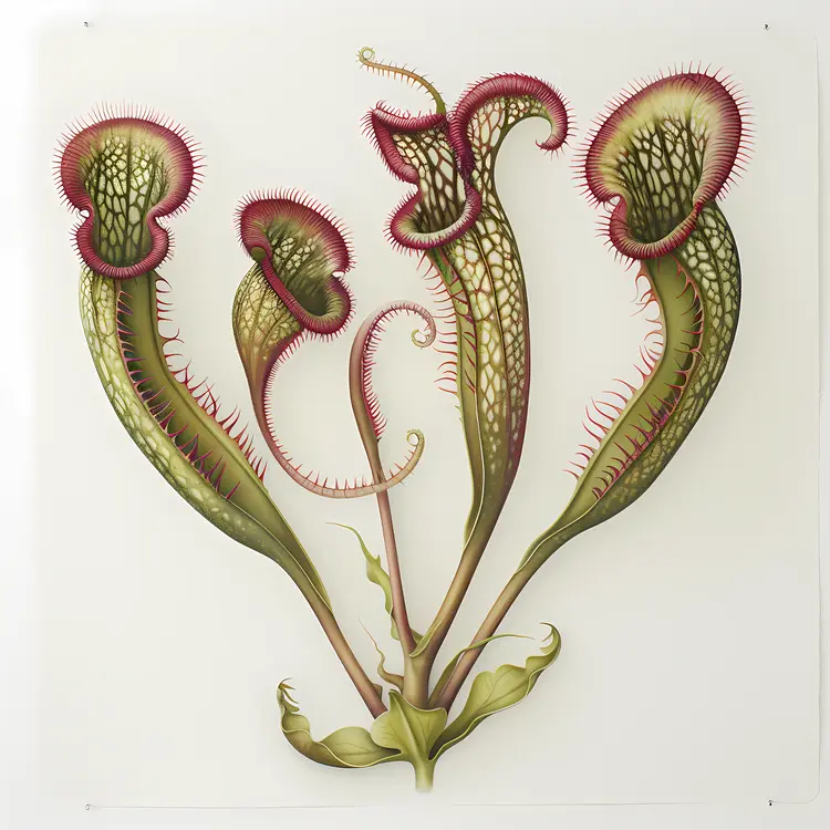 Group of Carnivorous Plants Illustration