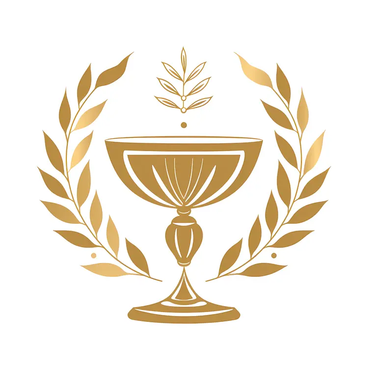 Golden Chalice with Laurel Wreath