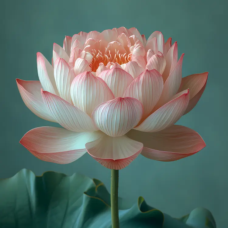 Charming Lotus Flower with Pink Tips