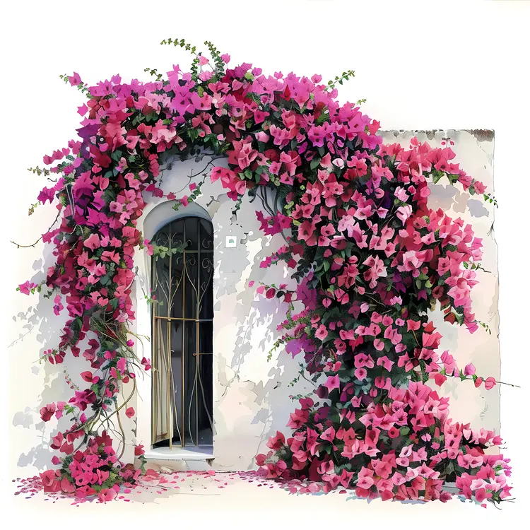 Charming Floral Arch with Pink Flowers