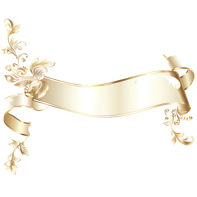 Floral Ribbon Banner