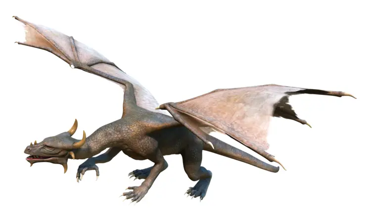 Flying Dragon with Horns