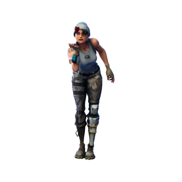 Game Female Character in Action Pose