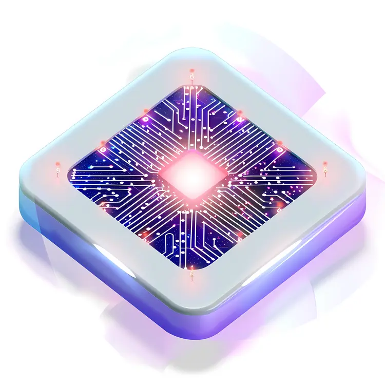 Glowing Square Circuit Board