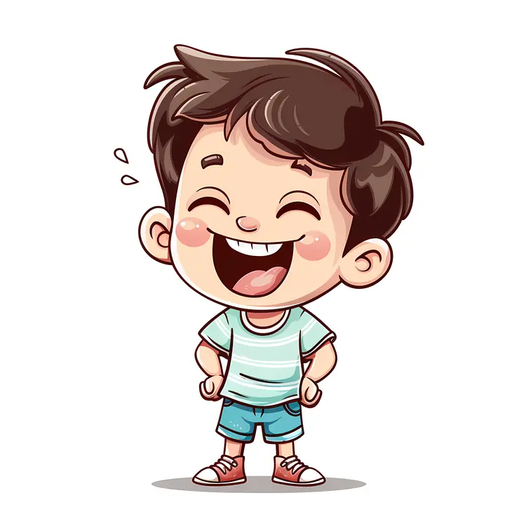 Happy Laughing Boy Cartoon