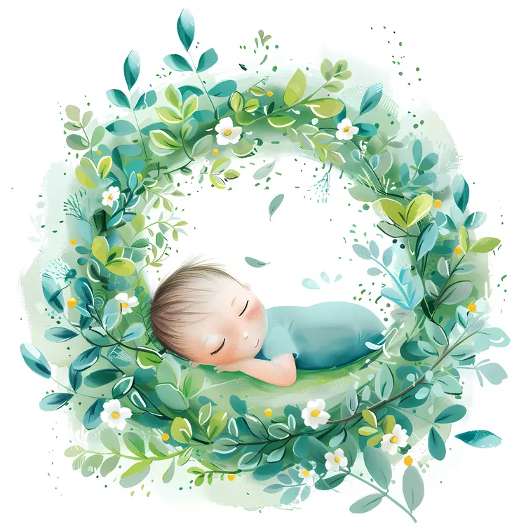 Sleeping Baby in Nature
