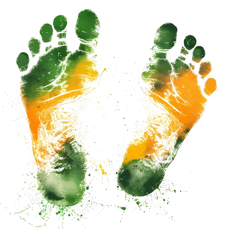 Colorful Footprints Art