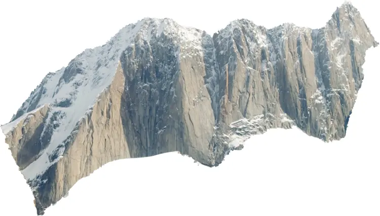 Snowy Mountain Cliff