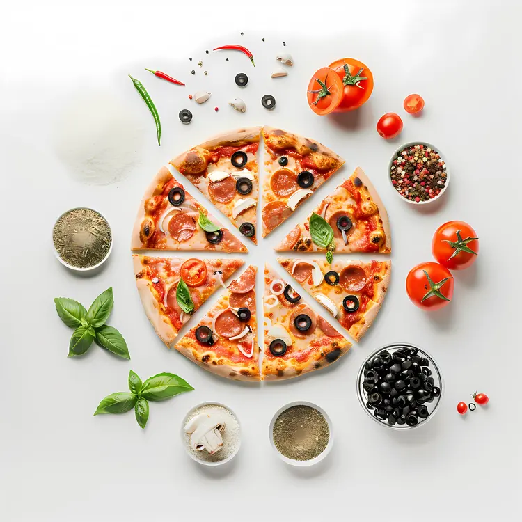 Delicious Pizza with Fresh Toppings
