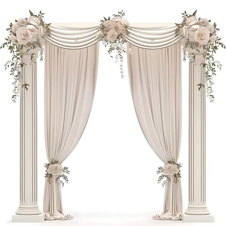Classic Wedding Arch with Floral Decor