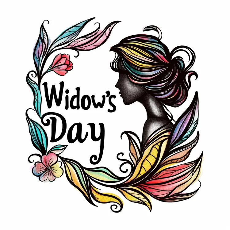 Colorful Widow's Day Illustration