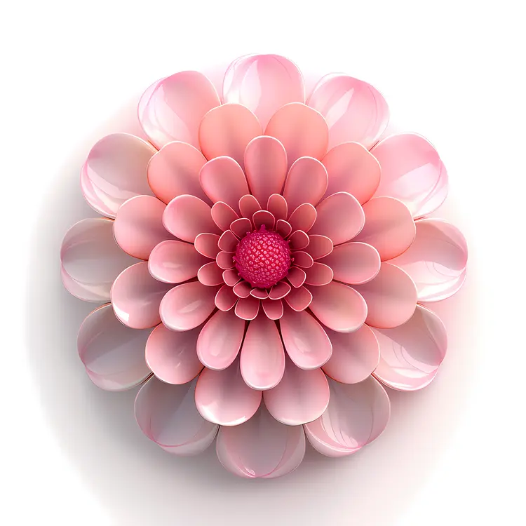 Beautiful Pink Flower with Layered Petals