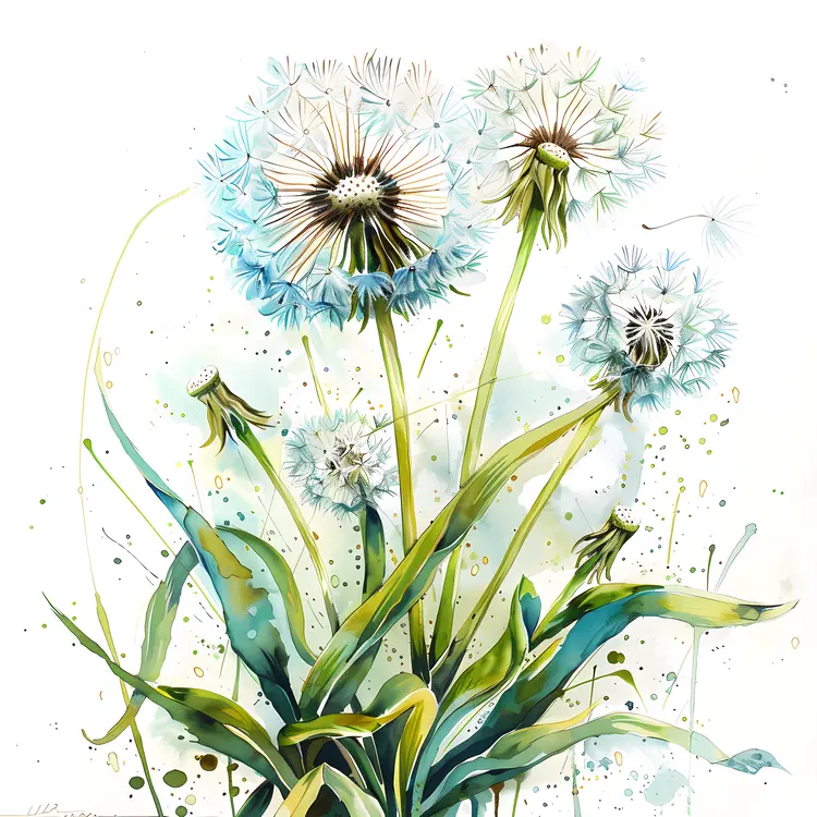 Watercolor Dandelion Illustration