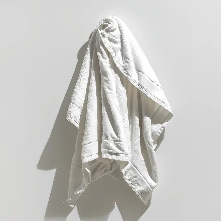 White Towel Hanging on a Wall