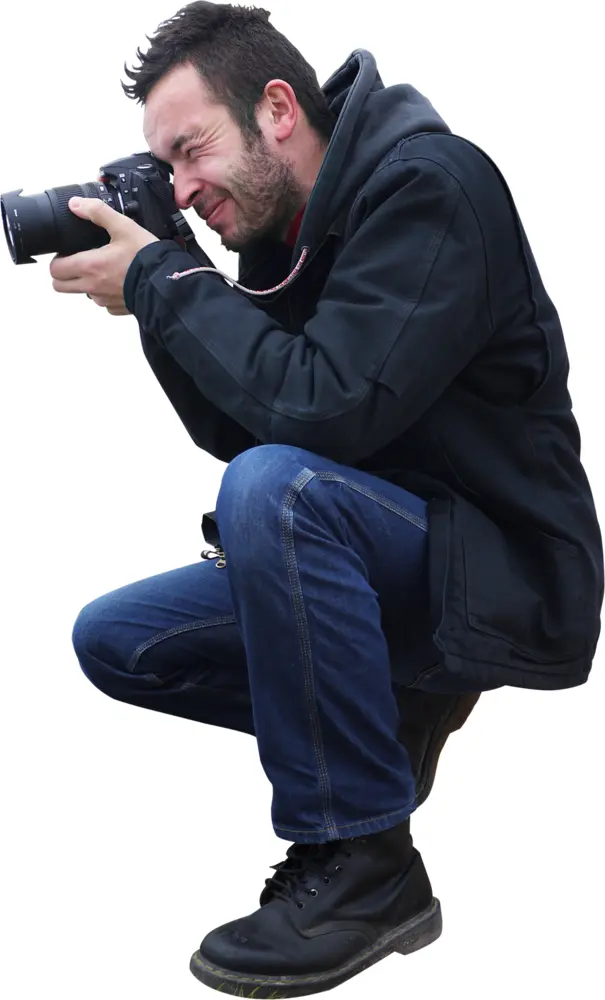 Man Taking Photos with Camera