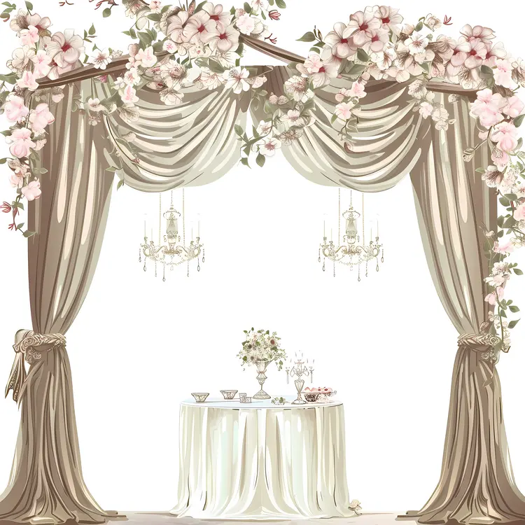 Elegant Floral Wedding Arch