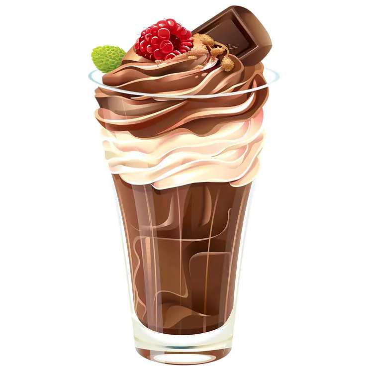 Creamy Chocolate Dessert with Raspberry