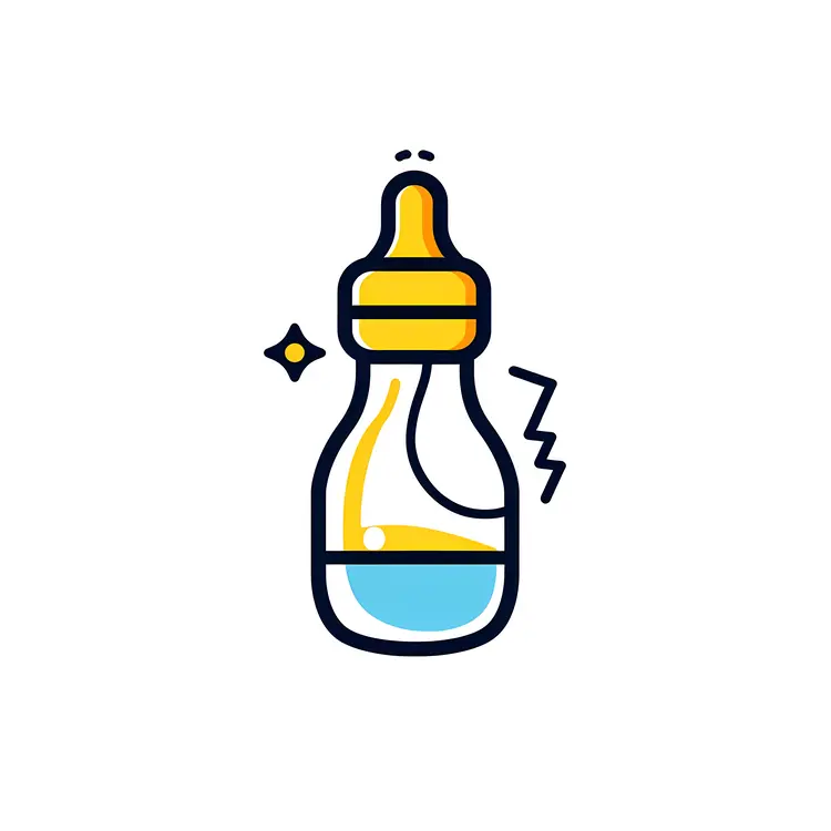 Baby Bottle with Blue Liquid