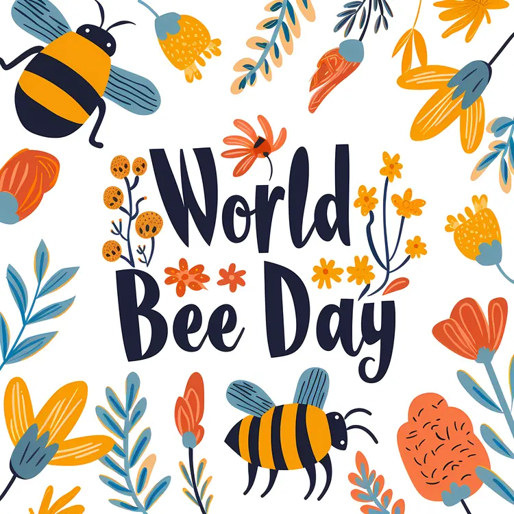 World Bee Day Illustration