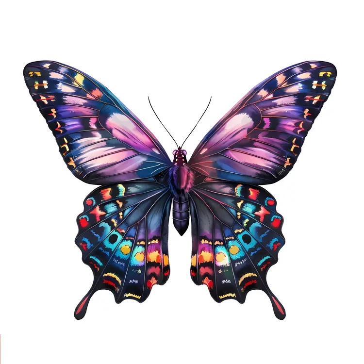 Patterned Butterfly with Vibrant Colors