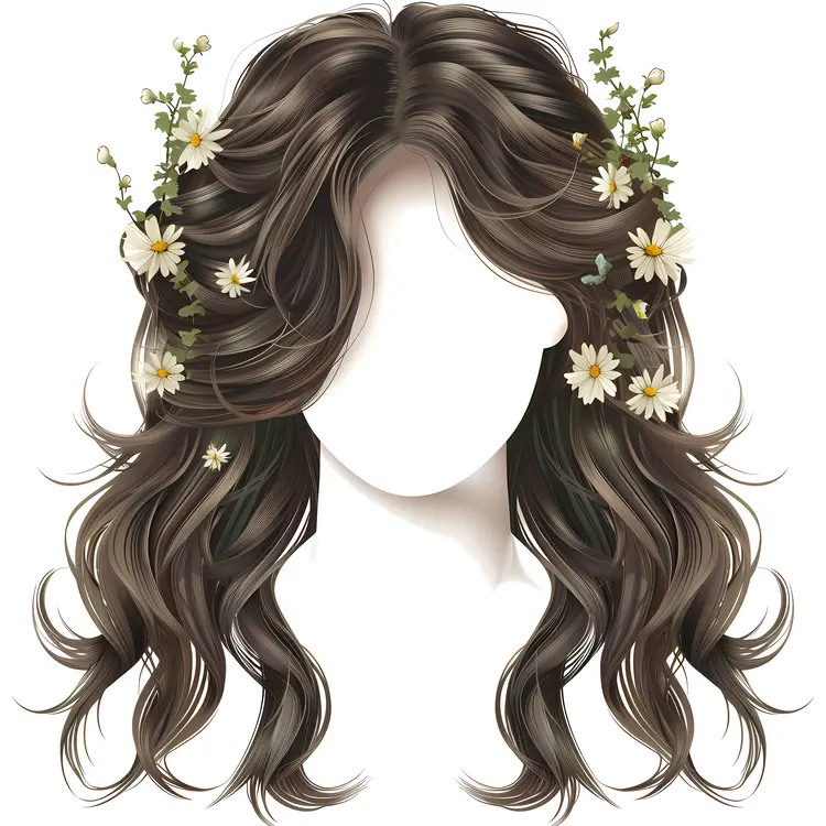 Beautiful Hair with Floral Decoration