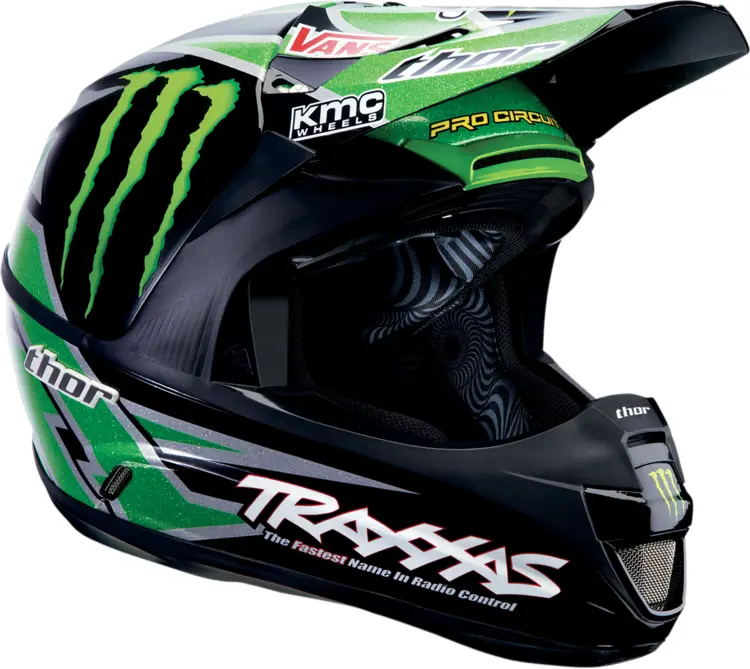 Green Motocross Helmet for Extreme Sports
