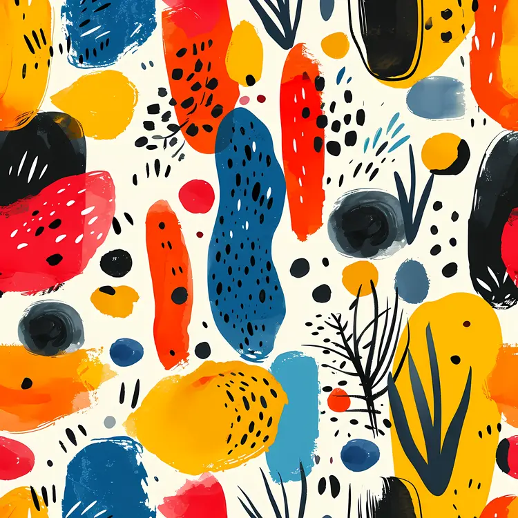 Playful Abstract Colorful Shapes