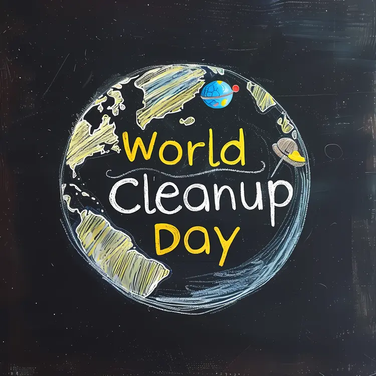 Earth Illustration for World Cleanup Day