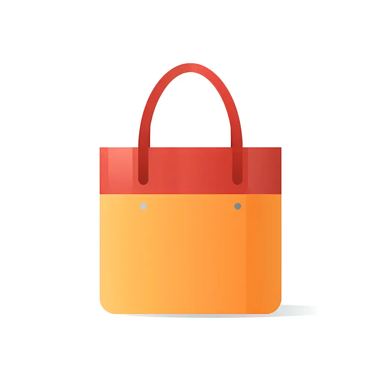 Simple Orange and Red Tote Bag
