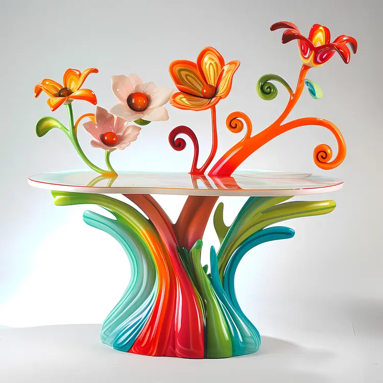 Colorful Flower Table for Artistic Home Decor